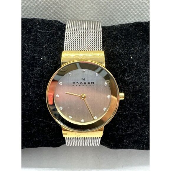 Skagen 358SGSCD Women Stainless Steel Mesh Analog Dial Quartz Wrist Watch AEA133 - Picture 1 of 11
